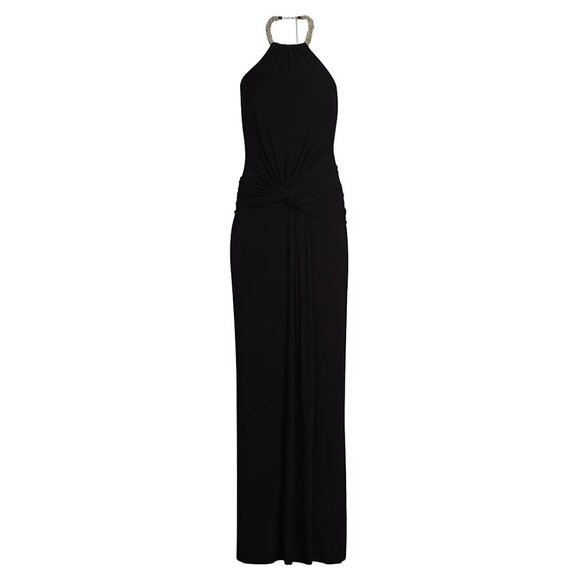 Jonathan Simkhai Annabelle Halter Gown in Black 8 New Womens Maxi Dress - Picture 10 of 16